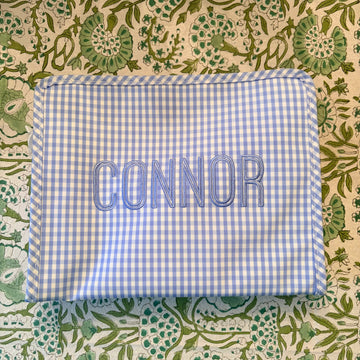 "Connor" Large Gingham Sky Roadie