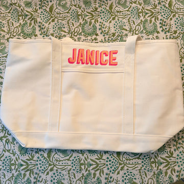 "Janice" Canvas Tote