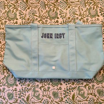 "John Irby" Medium Lake Blue Tote