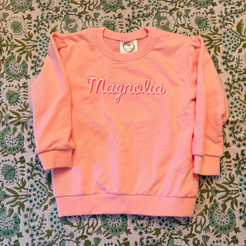 "Magnolia" Girls Light Pink Sweatshirt 3T