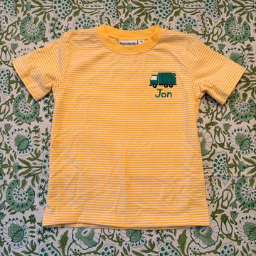 "Jon" Yellow Stripe tee 2T