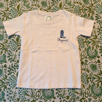 "Bryant" White short sleeve tee 18M