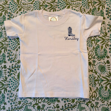 "Hendley" White Short sleeve tee 18M