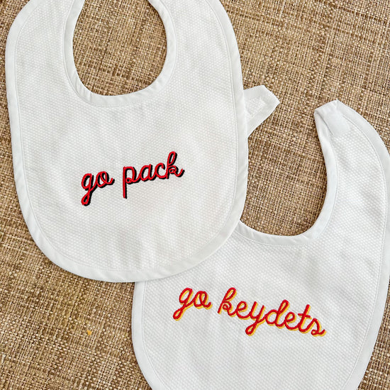Custom baby bib - Bogey and Byrd