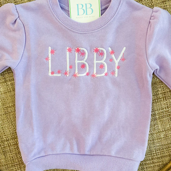 Girls custom sweatshirt - Bogey and Byrd