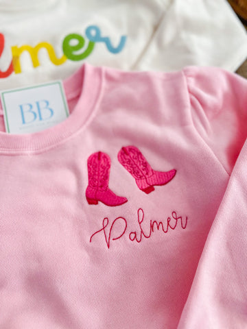 Girls custom sweatshirt - Bogey and Byrd