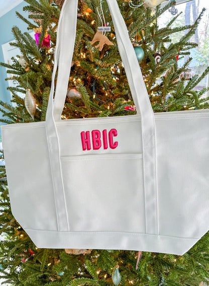 Custom canvas tote