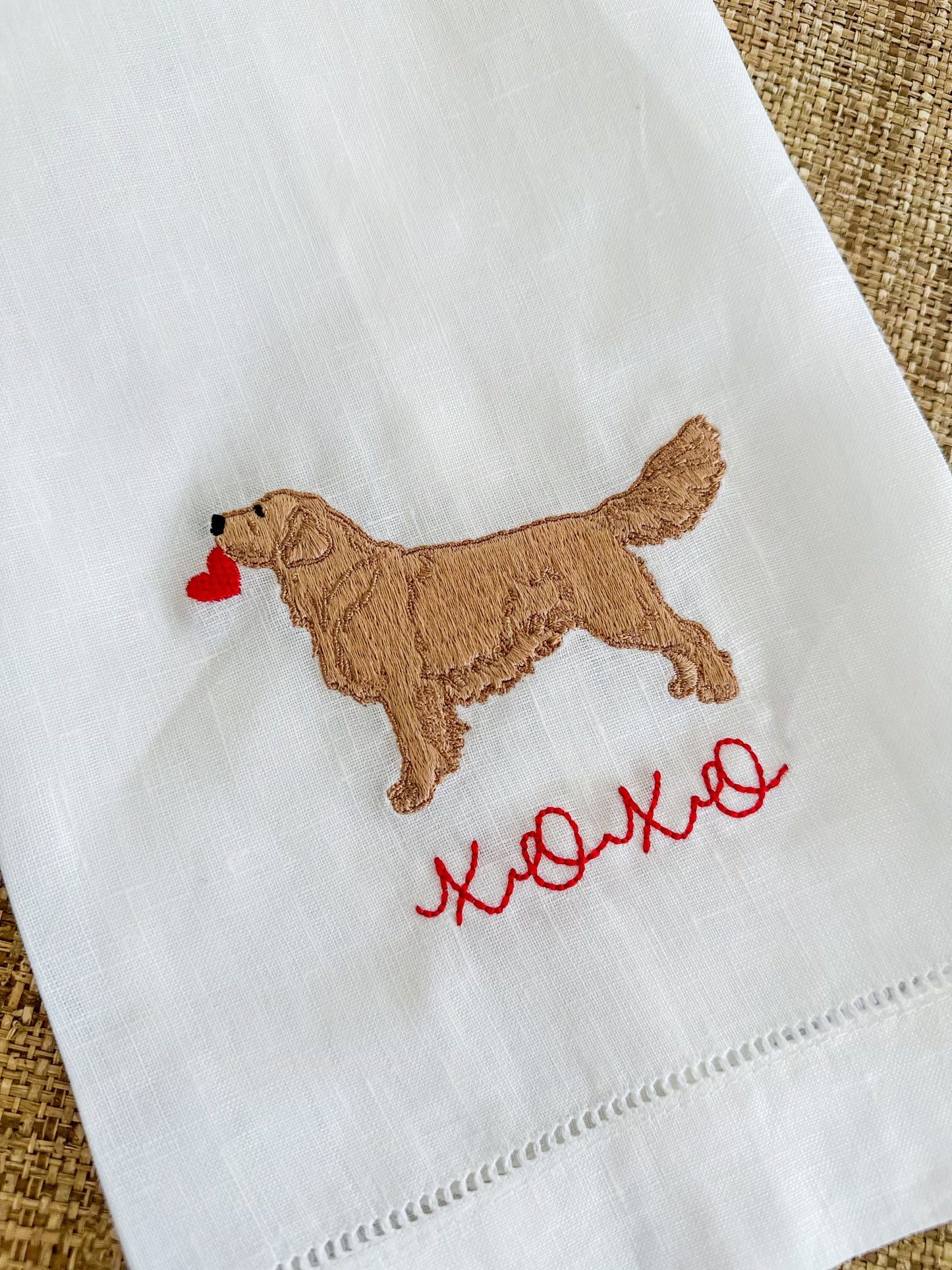 Valentine's Day Dog Towel