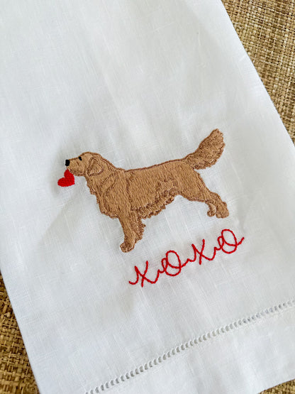 Valentine's Day Dog Towel