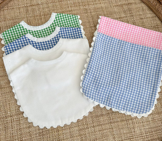 Luxe bib/burp cloth bundle!