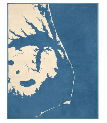 Outer Banks Map Blanket