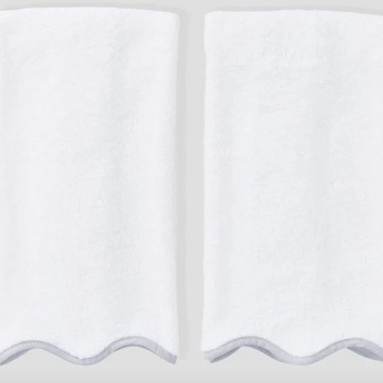 Weezie Scallop Hand Towels (Pair) - Bogey and Byrd