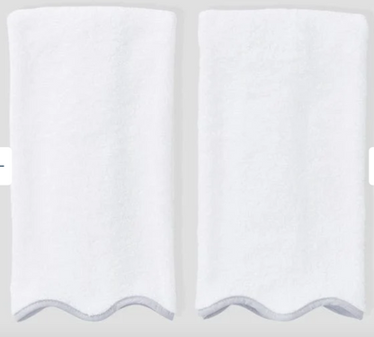 Weezie Scallop Hand Towels (Pair) - Bogey and Byrd