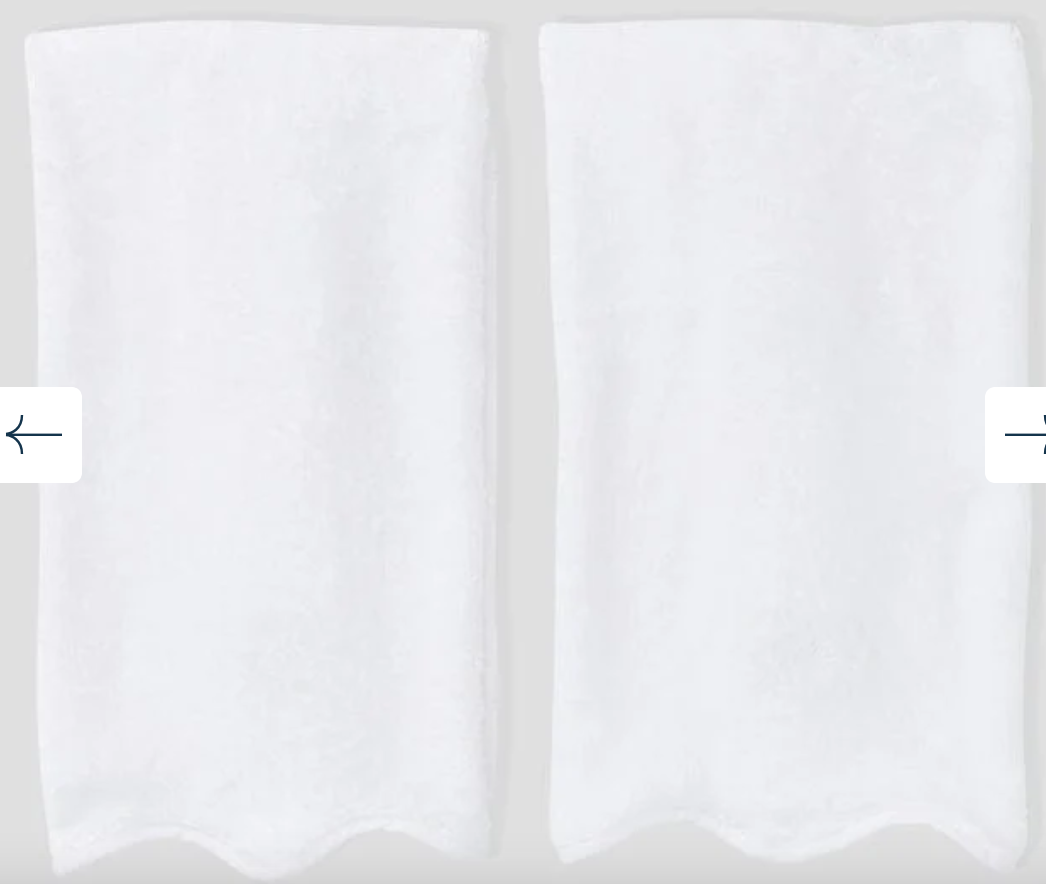 Weezie Scallop Hand Towels (Pair) - Bogey and Byrd