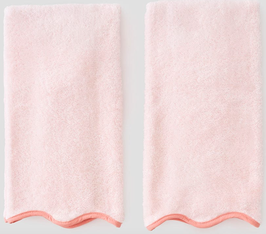 Weezie Scallop Hand Towels (Pair) - Bogey and Byrd