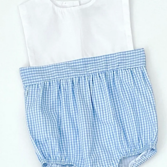 White and blue gingham bubble - Bogey and Byrd