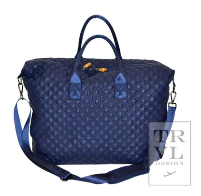 Overpacker Navy Quilted Duffle - ships mid/late October