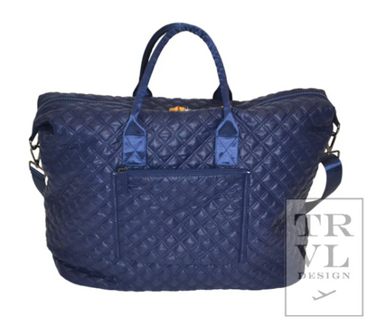 Overpacker Navy Quilted Duffle - ships mid/late October