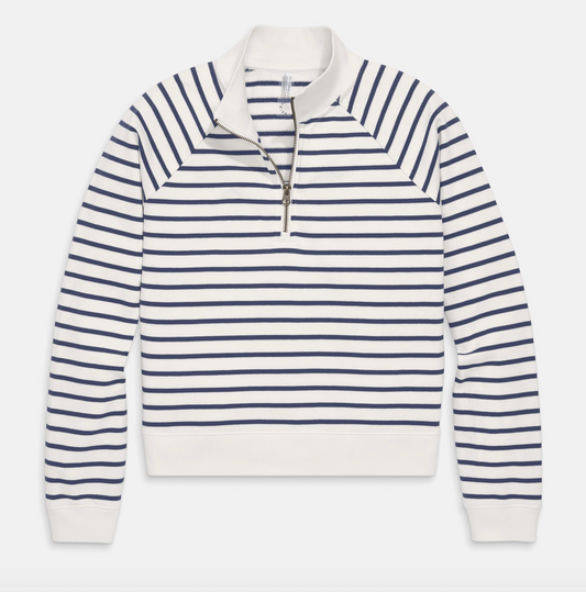 Adult Half-Zip in Stripe (Women's Fit)