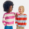 Kids Long Sleeve Easy Tee in Rugby Stripe