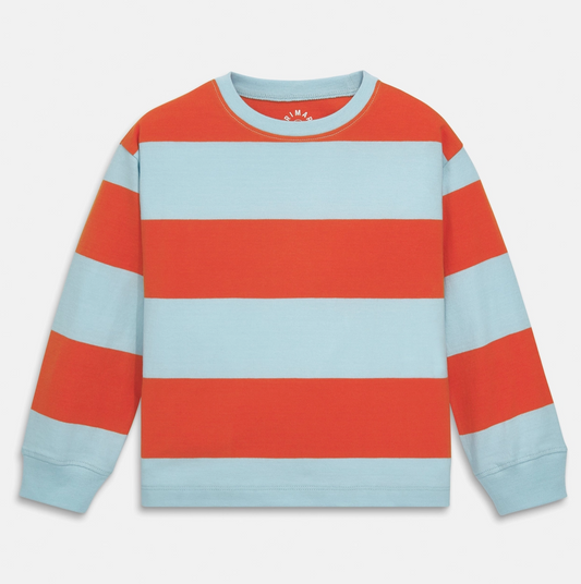 Kids Long Sleeve Easy Tee in Rugby Stripe
