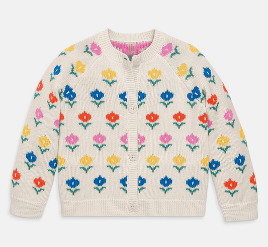 Kids Cardigan in Fall Florals