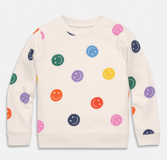 Baby + Kids Sweatshirt in Happy Faces