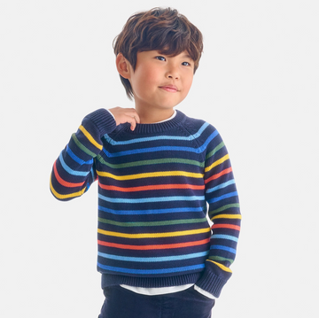 Kids Sweater in Multi-Stripe