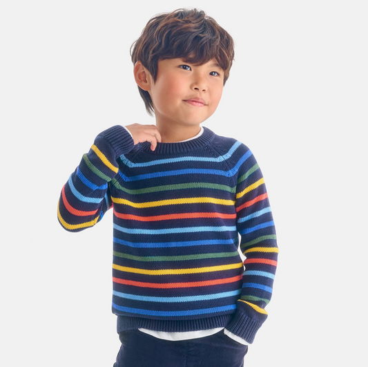 Kids Sweater in Multi-Stripe