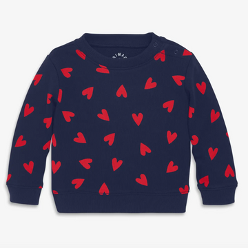 Baby Sweatshirt in Confetti Hearts