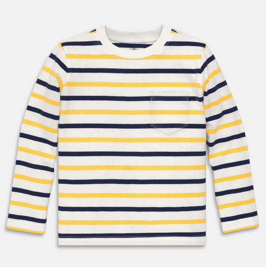 Baby + Kids Long Sleeve Pocket Tee in Stripe