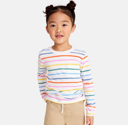 Baby + Kids Long Sleeve Pocket Tee in Stripe