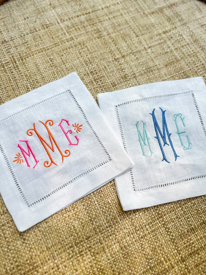 Custom Embroidered Cocktail Napkins