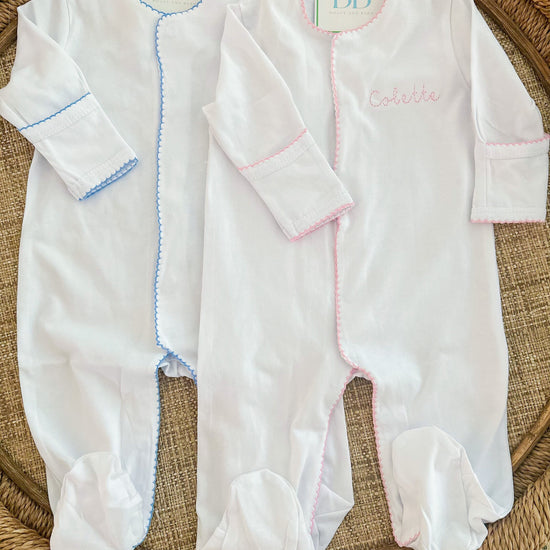 Newborn baby footie + hat set - Bogey and Byrd