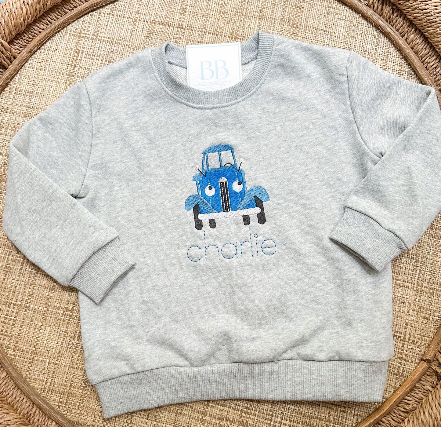 Blue truck children’s sweatshirt