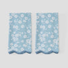 Patterned Scallop Hand Towels (pair)