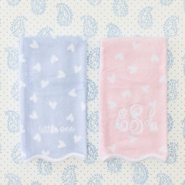 Patterned Scallop Hand Towels (pair)