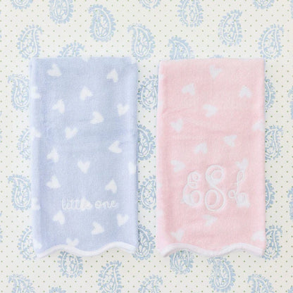 Patterned Scallop Hand Towels (pair)