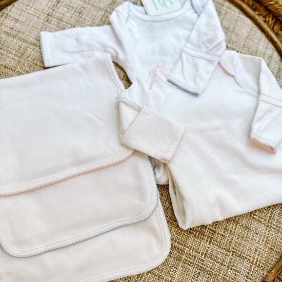 Picot trim burp cloth - Bogey and Byrd