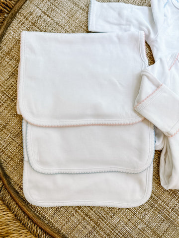 Picot trim burp cloth - Bogey and Byrd